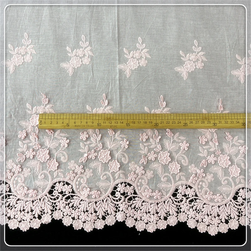 New cotton color three-dimensional embroidery fabric Lolita skirt clothing fabric home curtain decoration 1.3 meters wide