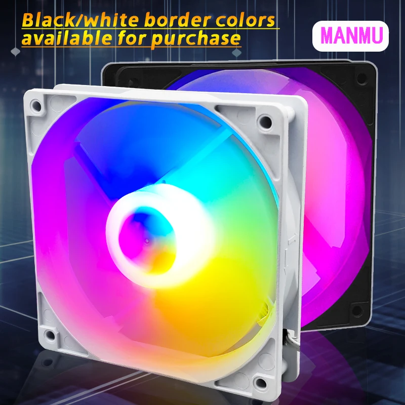 Manmu duża promocja wentylator obudowa PC 120mm RGB LED do komputera chłodzenie powietrzem wentylatory 4pin Gaming Cooler