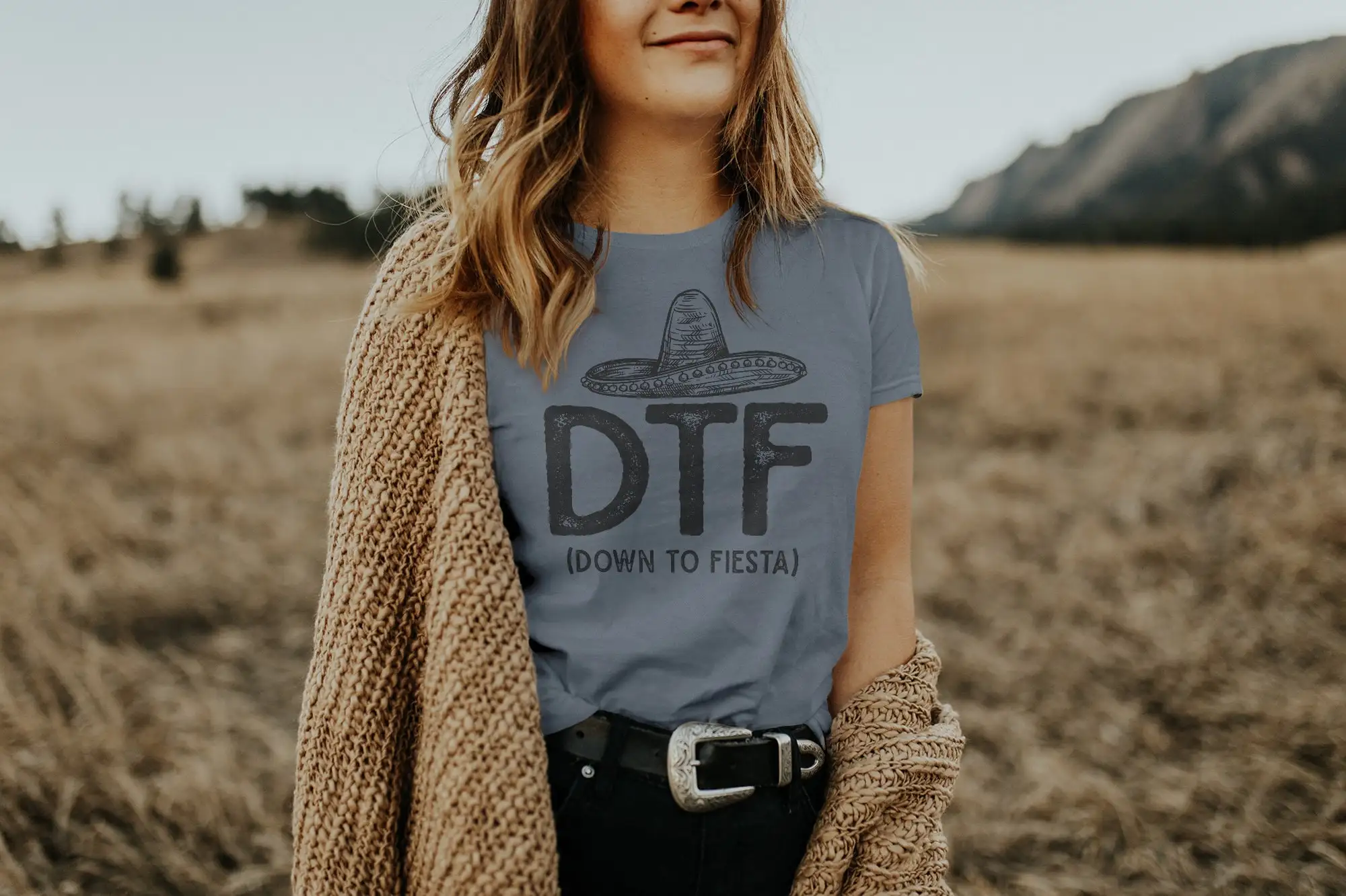 DTF Down to Fiesta T Shirt Mexican Sombrero hat tee Cancun Bachelorette Party Girls Trip outfit Swimsuit cover