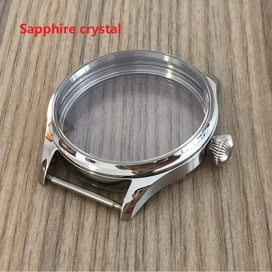 41MM Sapphire Crystal 316L Stainless Steel Watch Case Fit ETA6497/6498 ST3600/3621 Mechanical Movement Men\'s Gift Accessories