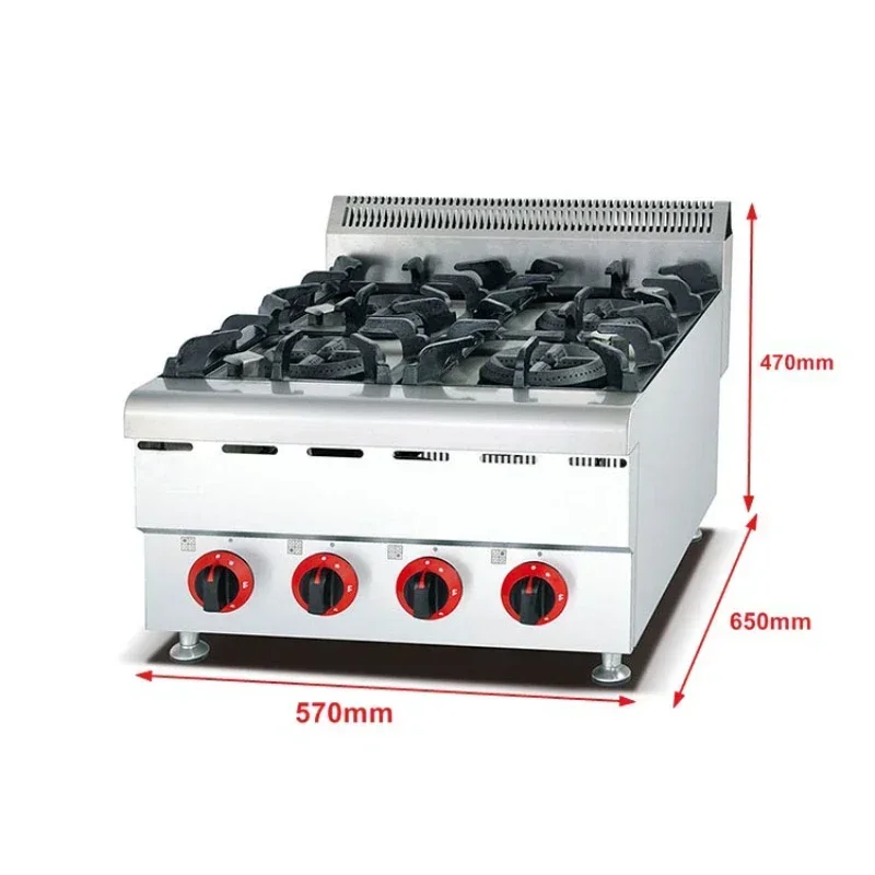 Commercial Stainless Steel Kitchen Equipment 4 Burner Table Top Gas Range Hot sales