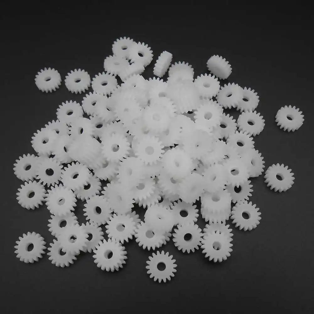 

100Pcs/Lot 0.5M 0.5 Modulus 18T 18 Teeth Plastic Spur Cylinder Gear Pinion Tooth=18 Bore Hole Aperture 3MM 2.95MM 3A Model 183A