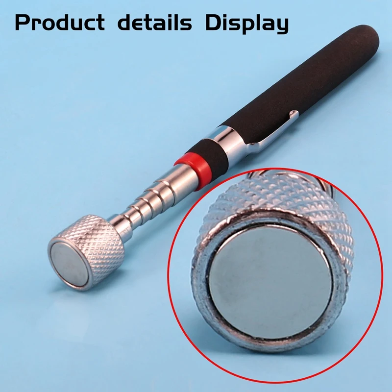 5 PCS Magnetic Telescopic Pick-Up Tool,Magnetic Sticker Gadget, Durable Telescopic Magnetic Collector With Pocket Clip