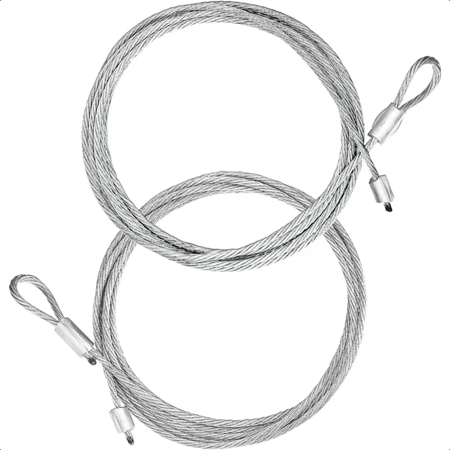 

Кабели для гаражных ворот длиной 9 футов и 6 дюймов длиной 8 футов. Высокий кабель для гаражных ворот, длина 9,5 фута, 114 дюймов, 2,9 метра, 1 пара