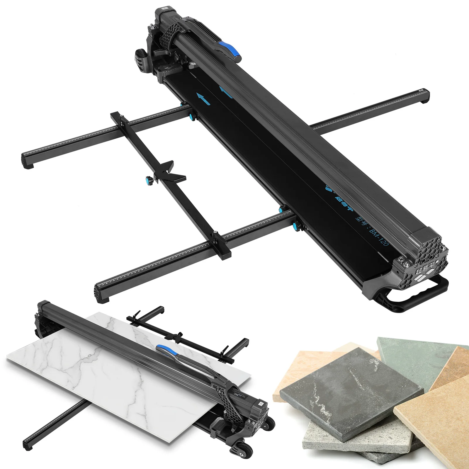 

Aluminum Large Porcelain Tile Tool with Handle and Transport Wheels Large Format Ceramic Tile Cutting Tool for Precision Cutting