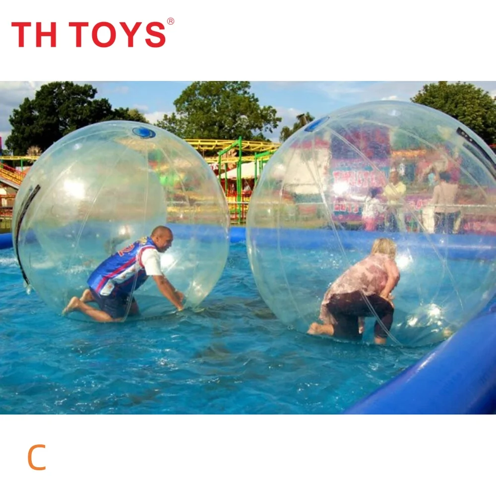 Schnelles Luftschiff zur Tür, kommerzielle aufblasbare schwimmende Ballspiele für Kinder und Erwachsene, aufblasbarer Wasserball am Pool/See