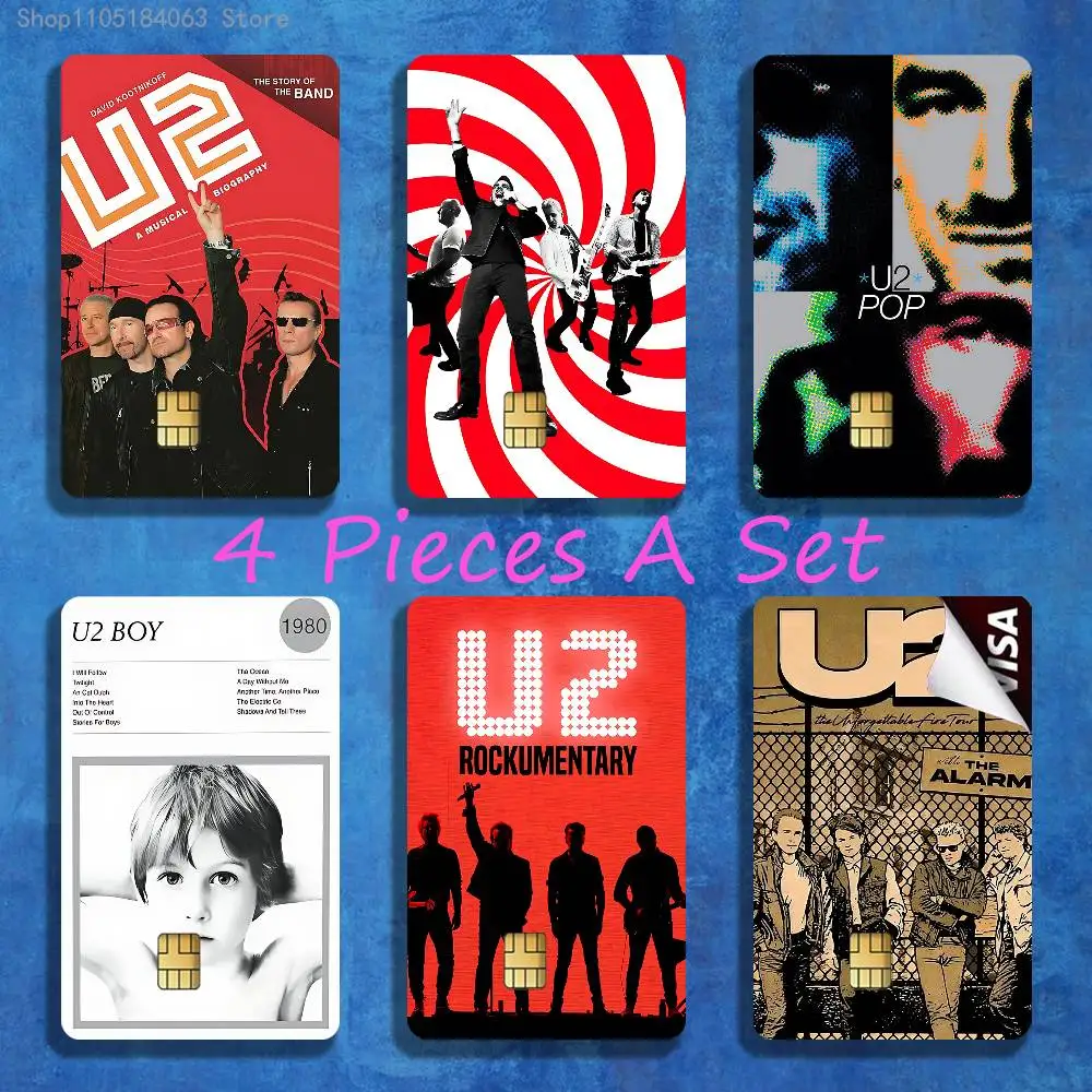 

Band U2 Credit Debit Card Stickers Anime Diy Waterproof Sticker Film Tape Skin for Small Chip