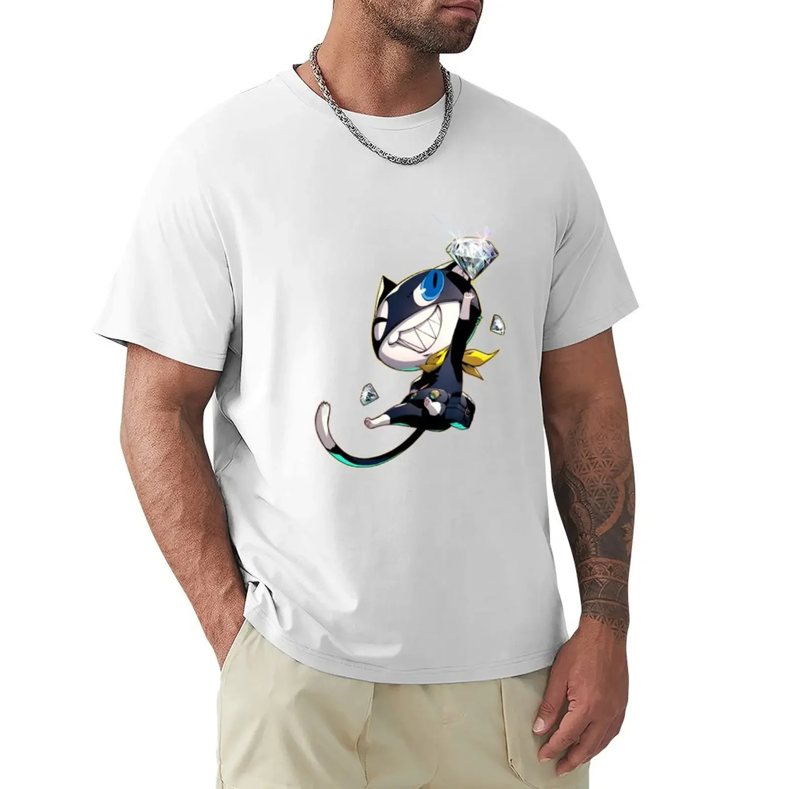 

morgana - persona 5 T-shirt customs design your own heavyweights vintage clothes men workout shirt