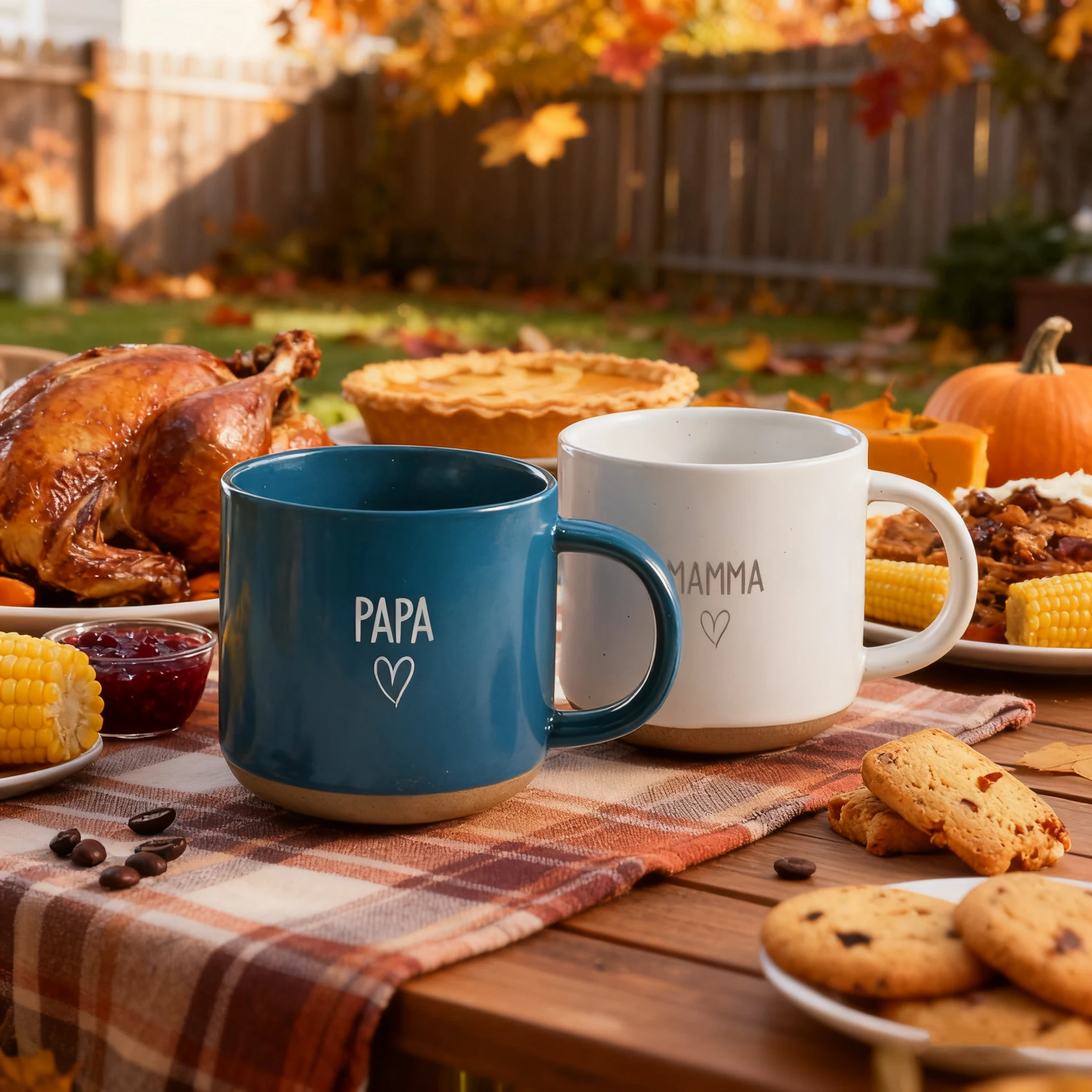 

Custom Pattern Text Thanksgiving Family Gift Mug Autumn Design for Family Gatherings Kids Coffee Tea Use Grateful Vibe Drinkware