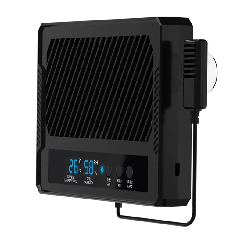 

Вентилятор для корпуса рептилий, террариум, термометр, гигрометр, контроллер влажности, двойной вентилятор для бородатого дракона, геккона