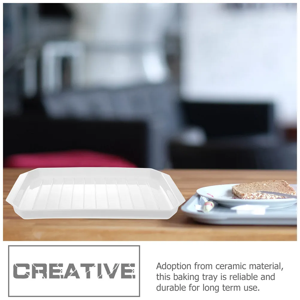 

Высокоэффективная керамическая форма для выпечки с текстурированной поверхностью, для приготовления бекона в микроволновой печи и духовке, для домашней кухни