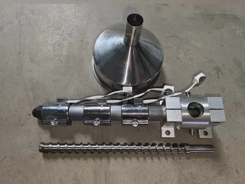 Screw Material Extruder Mini Plastic Injection Molding Machine Small Single Screw Extruder Desktop Type Extruder Materal Tray