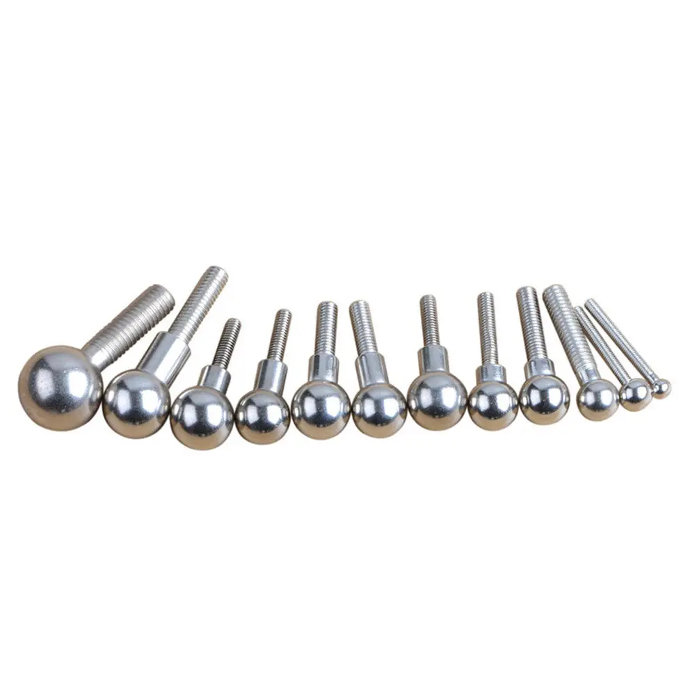

20Mm Diameter M8 Carbon Steel Spherical Ball Screw with Nickel Plating for 3D Printer Robot Cnc Accessories Joint