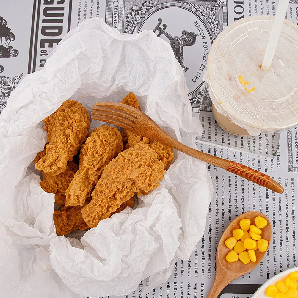 

6pcs Fake Chicken Legs Decoration Pvc Drumstick For Bakery Restaurant Home Display Photo Props Playing House Educational