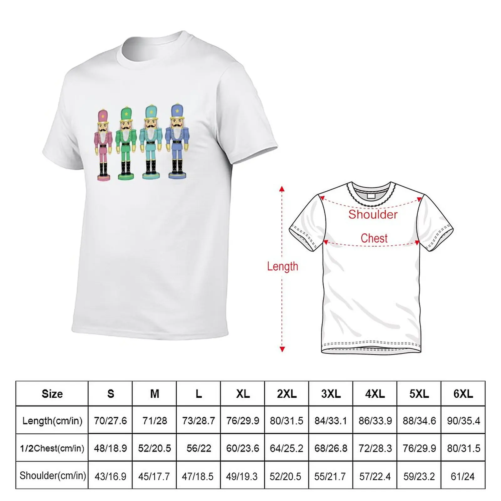 Colourful nutcrackers T-Shirt Aesthetic clothing t shirt man quick drying t-shirt big and tall t shirts for men