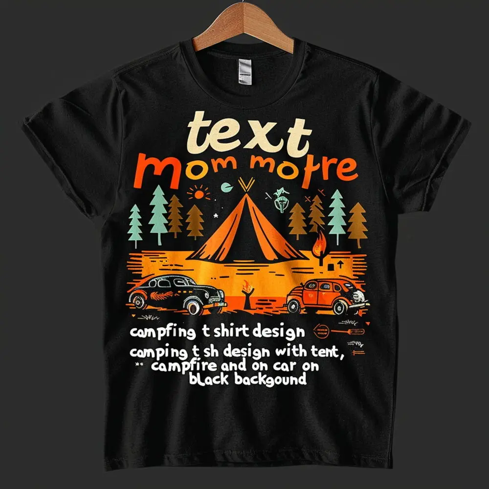 Camping Adventure Tee with Tent Campfire