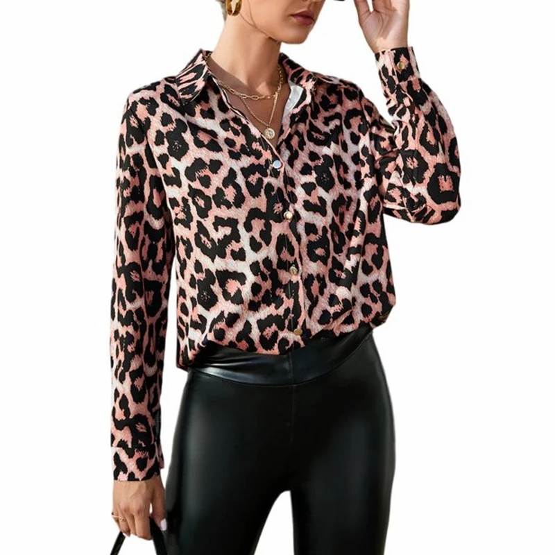 Women's Shirts Lapel Neck Tops Button Down Blouse Elegant Tunic Tops