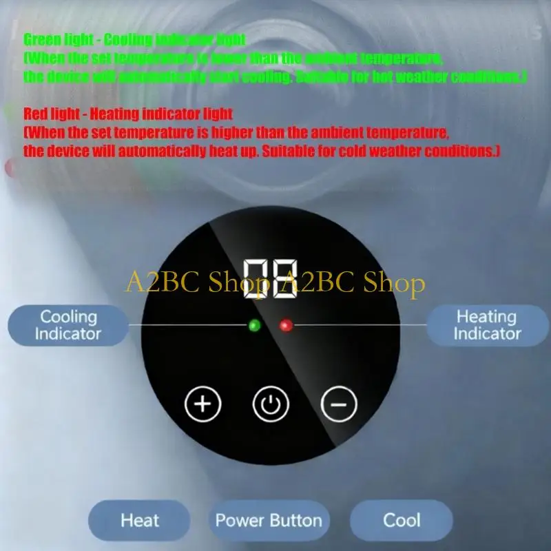 A2BC Thin Warm Container for Cold and Hot Items USB Propelled Suitable for Travel Camping and Daily Applications