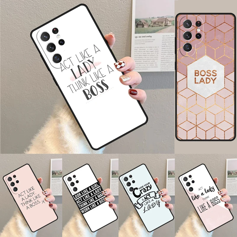 Act Like a Lady Lift Like a Boss Phone Case for Samsung Galaxy note 10 pro S26 Ultra S23 S24 FE S25 S21 S22 PLUS shockproof Cove