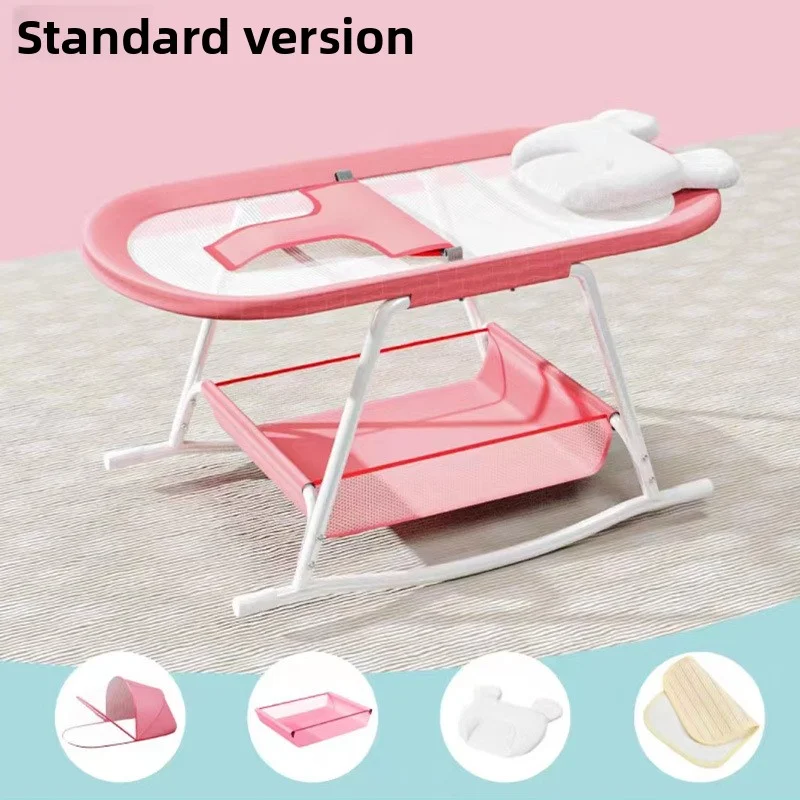 كرسي هزاز للأطفال، سرير هزاز مهدئ مع كرسي قابل للتعديل للرضع حديثي الولادة #6