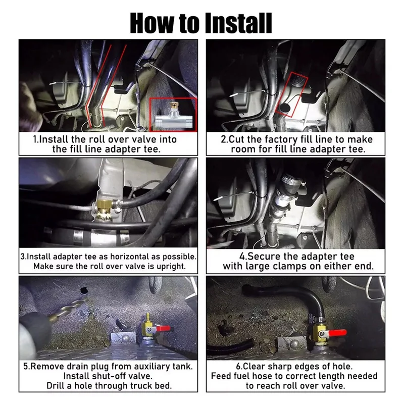 Diesel kraftstoff tank Hilfs installation ssatz für Ford 99-19 F-250 SD F-350 Super Duty