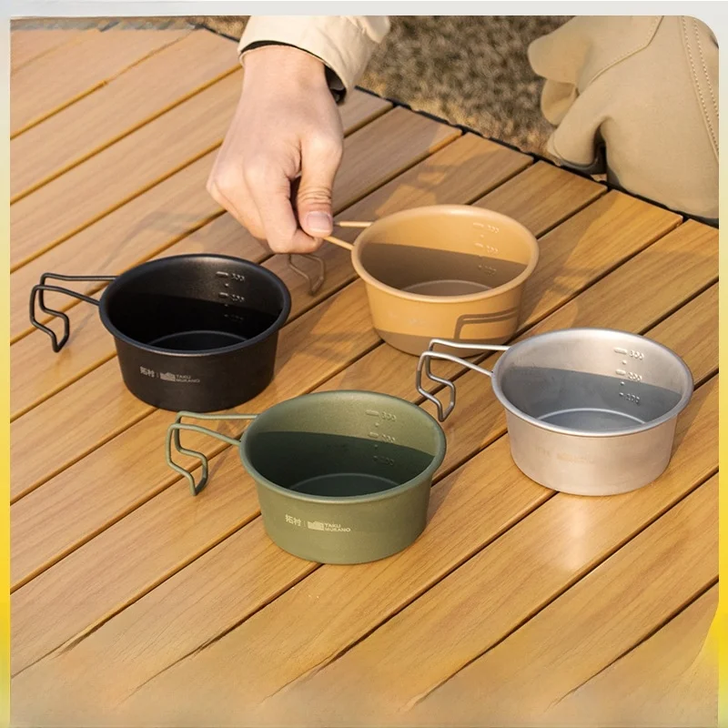 Tazón Portátil para Acampar, Juego de Utensilios de Cocina de Acero Inoxidable para Exteriores con Bolsa de Transporte, Diseño Skala, Artículos para Picnic y Barbacoa