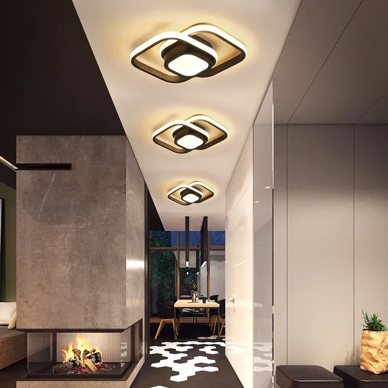 

LED Ceiling Lamp Indoor Ceiling Lighting for Corridor Balcony Black White for Bedroom Living Room