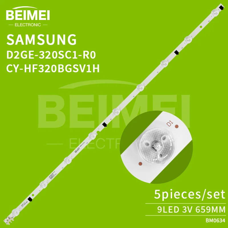 

5 шт./комплект, светодиодная подсветка для Samsung UE32F5000A 32 дюйма