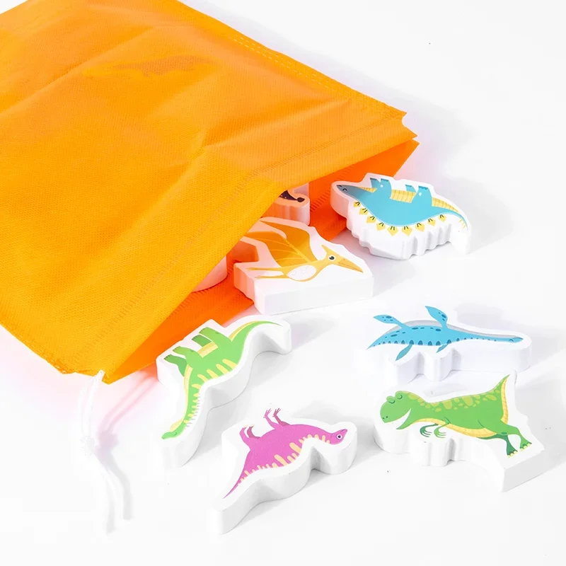 NEW Kids Educational Learning Toys for Children Wooden Dinosaur Stacking Blocks Toy Fine Motor Training Balance Game Montessori