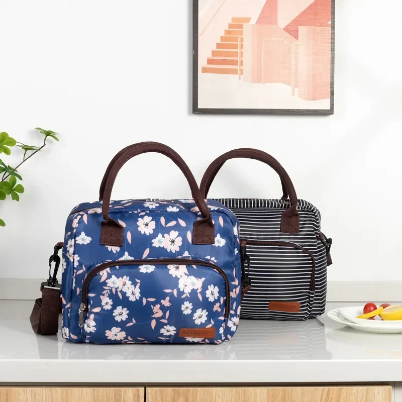 سعة كبيرة المحمولة أكسفورد القماش العزل الحراري حقيبة حفظ الطعام Crossbody برودة نزهة السفر تخزين حفظ الطعام