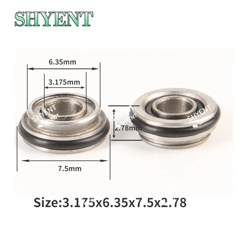 5pcs High Speed Dental Turbine Bearings for WH RC-95/TE-95 BC/RC-98 RM Model Ceramic Ball Double Flange Bearing