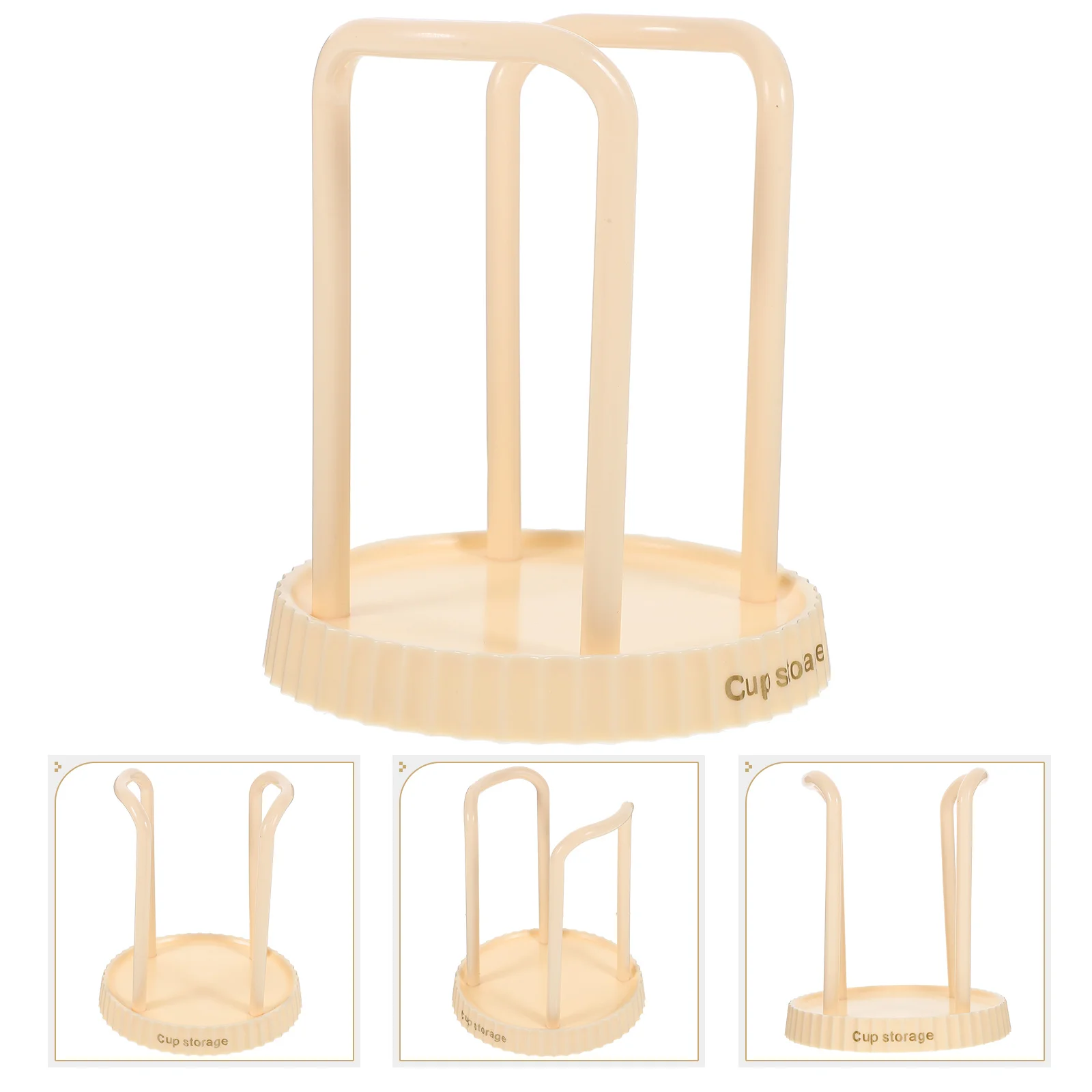 

Reducer Storage Rack Coffee Cups Desktop Paper Holder Lid Car Coaster White Abs Office