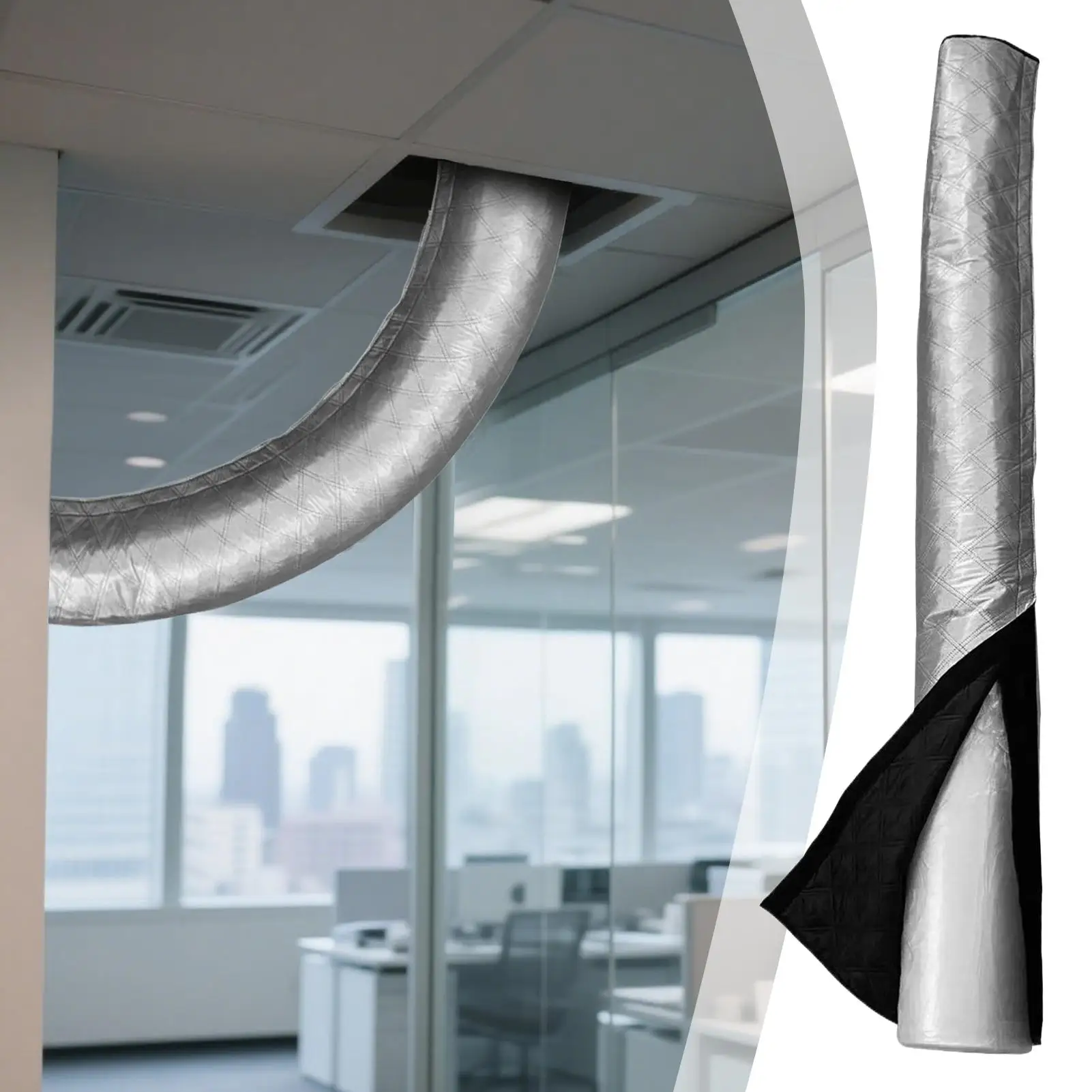 

Air Conditioner Hose Cover Wrap Portable Air Conditioner Accessories Thermal Insulated Wrap Dust Proof for Outdoor Vent Wall
