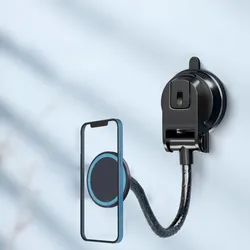 Sucker Flexible Arm Magnetic Mobile Windshield Suction Cup Car Long Arm Stand For Glass Wall Phone Holder For Magsafe Cradle
