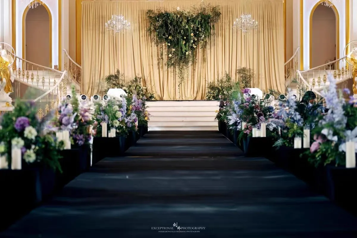 

Luxury Lycra Party Backdrop Wedding Decoration Drape Big Events Background Cloth Wedding Backdrops Panels Hanging Church Curtain