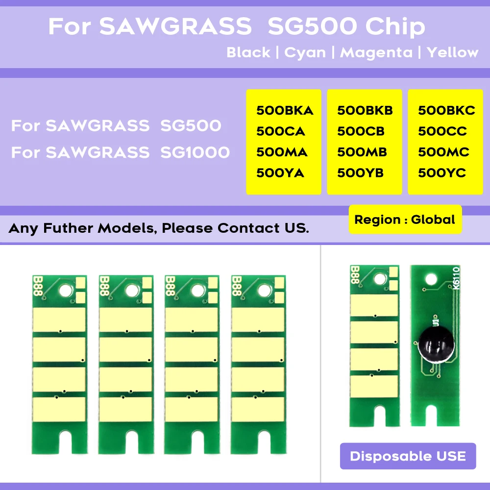 SG500 SG1000 Compatible Chips For Ricoh SAWGRASS SG 500 SG 1000 Printer SG500 SG1000 Compatible Chips for Ricoh SAWGRASS SG 500