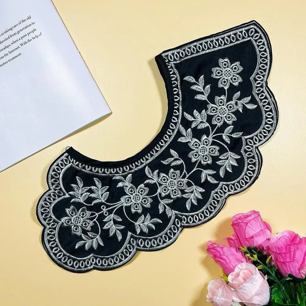 

Аксессуары для одежды. Классическая блузка с вышивкой из искусственного воротника со съемным воротником и галстуком-бабочкой для девочек