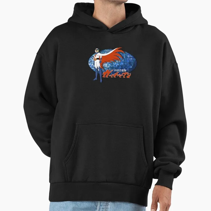 Kagaku Ninja-Tai Gatchaman Science Ninja Team Fleece Pullover Hoodie Vintage 70s Anime Battle of the Planets G-Force Fan Tops