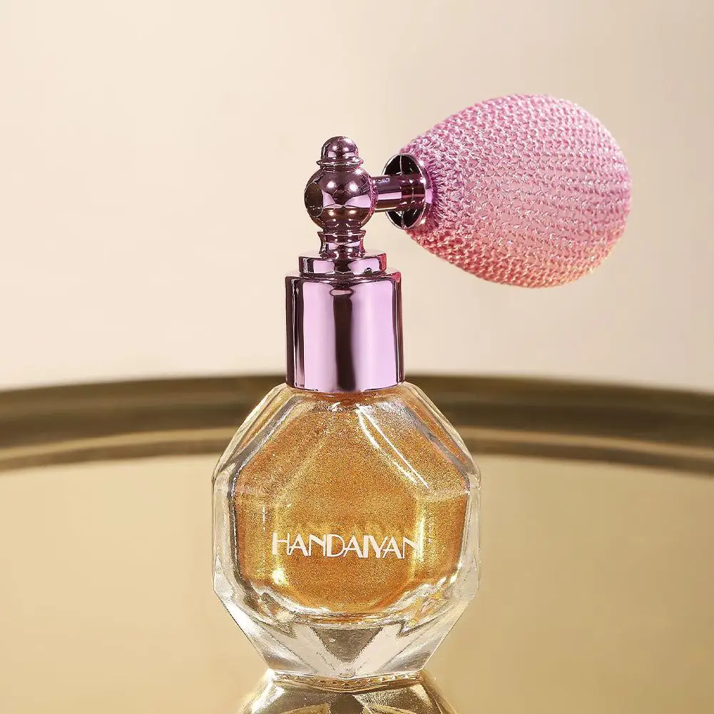 Glitter Spray Evidenziatore Polvere Diamante Lucido Fragranza lucida Cosmetici Borsa ad alta luce d'aria Polvere per viso corpo Glitter W5Q4