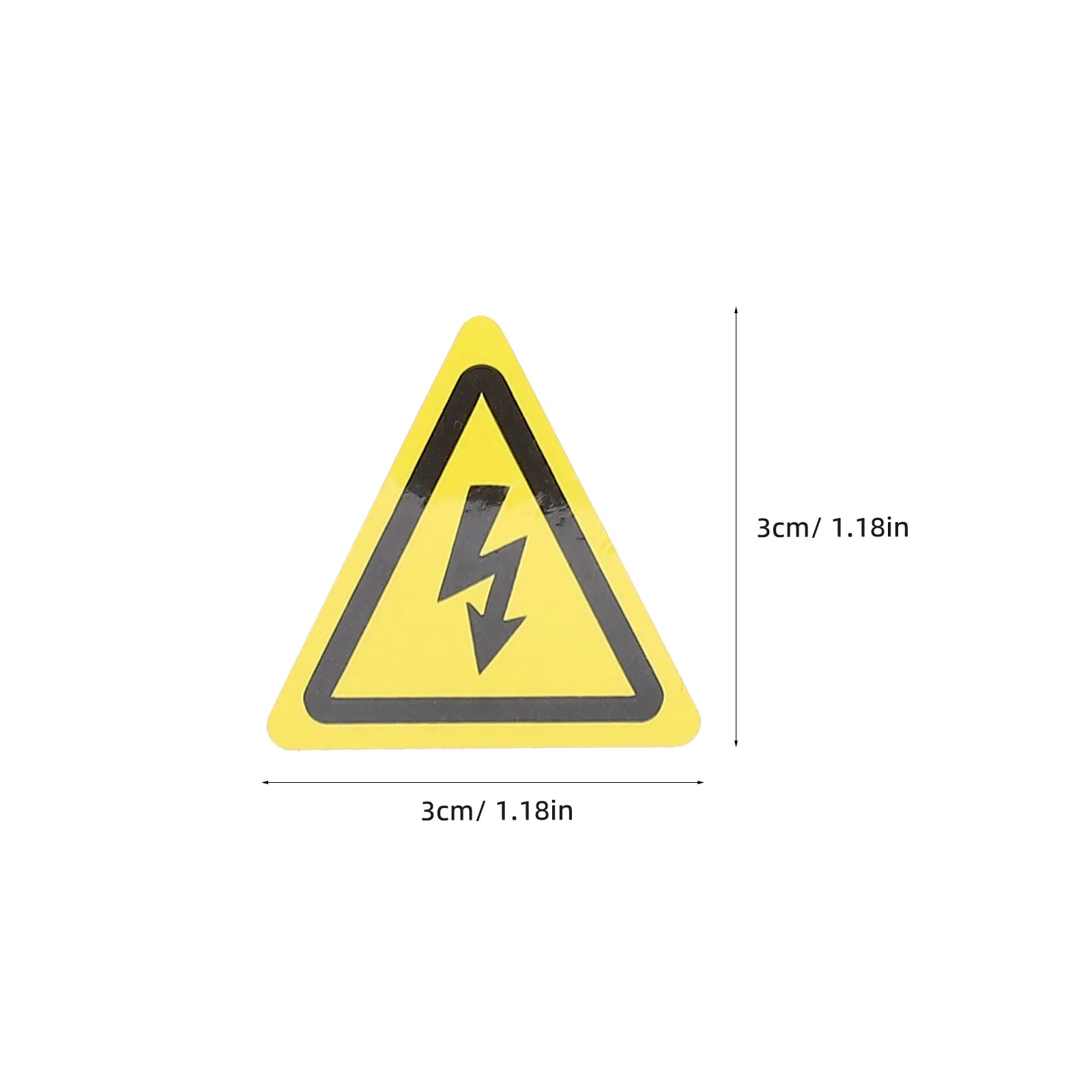 200Pcs Electrical Warning Stickers Yellow Triangle Adhesive Caution Labels High Visibility Risk Warning Signs for