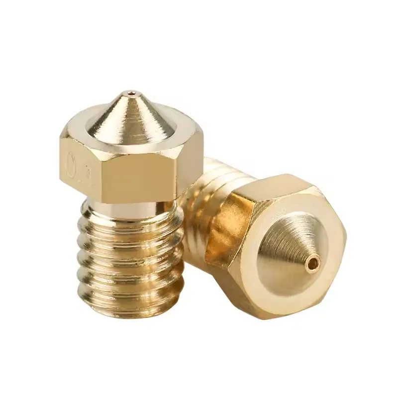 10Pcs V6 Nozzles Kit for E3D V5 V6 Hotend, 0.2/0.3/0.4/0.6mm Nozzle Set for ANYCUBIC I3 Mega A8 Prusa I3 MK3/MK3S 3D Printer