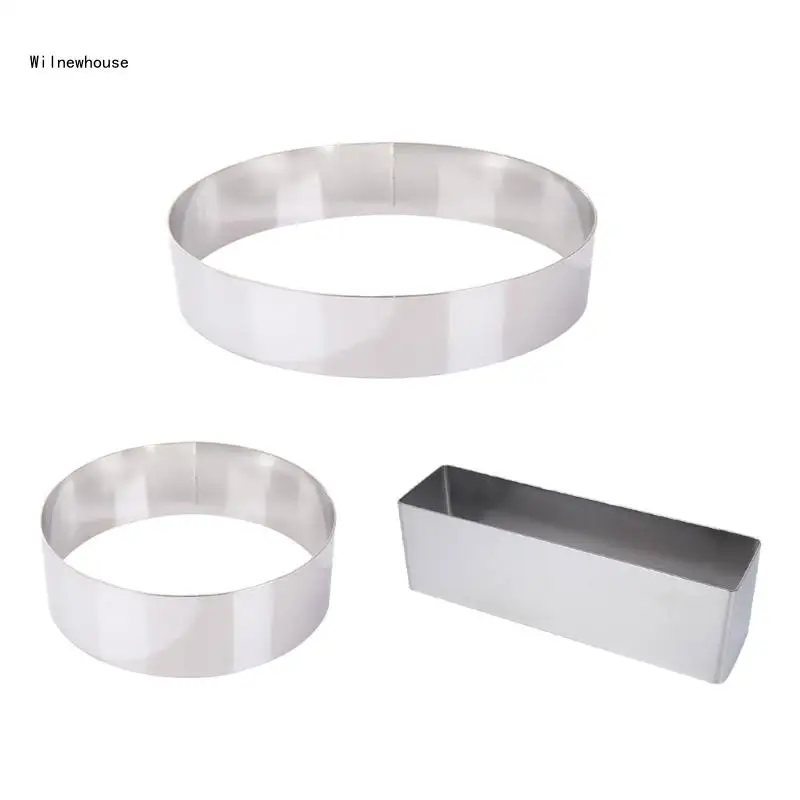 

Round Cake Rings Cake Baking Mold Stainless Steels Dessert Rings Pastry Mould Dessert Baking Tool NonStick Mousse Mold Dropship