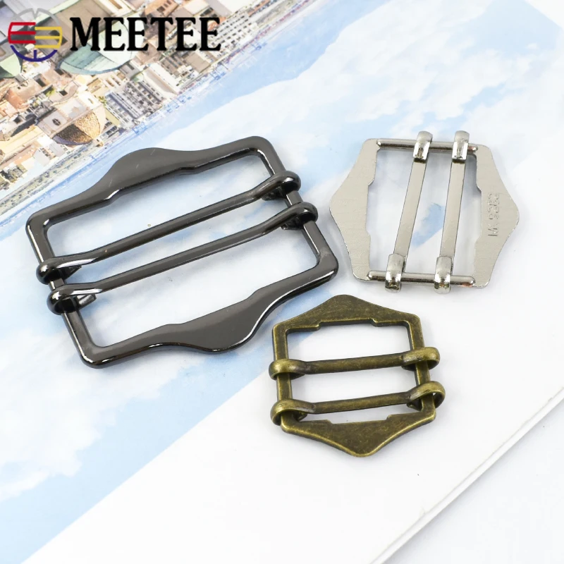 10/20Pcs 20/25/30/40mm Metal Belt Buckle Bag Double Pin Slider Hook Webbing Adjustment Buckles Coat Band Clip Clasp Accessories