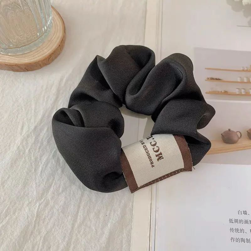 Korea Fashion Silk Scrunchie For Women Solid Satin Hair Band Girl Elastic Hair Tie Rope Crunchies Hair Accessories Chouchou