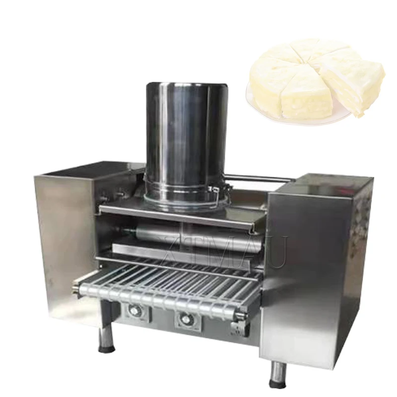 Stainless Steel Mousse Thousand Layer Cake Making Machine Commercial Automatic Chees Melaleuca Cake Pancake Maker