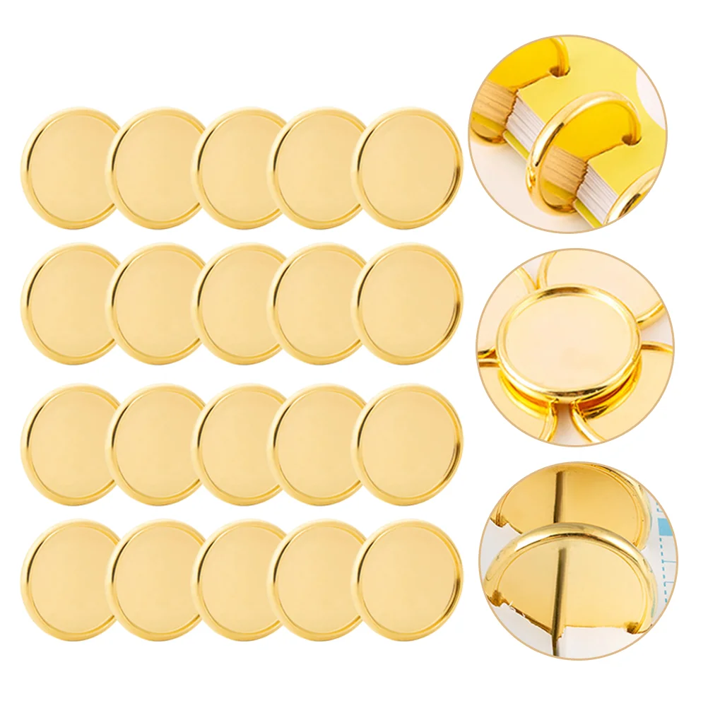 20 Pcs Bulk Mushroom Hole Binder Mini Notebook Discbound Expansion Discs Abs Solid Binding