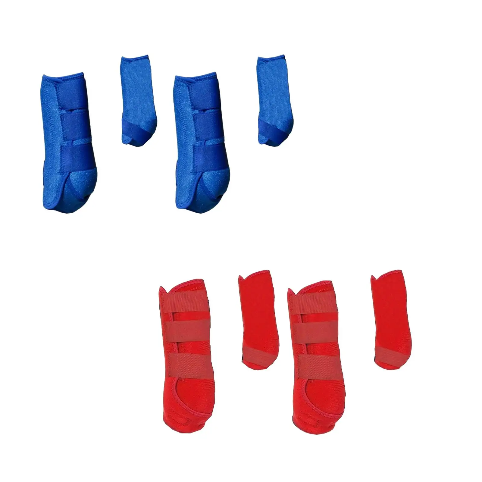 4 قطعة أحذية الحصان المهنية قابل للتعديل قابلة لإعادة الاستخدام امتصاص الصدمات الساق يلتف الساق الحرس الساق واقية الفروسية الملحقات