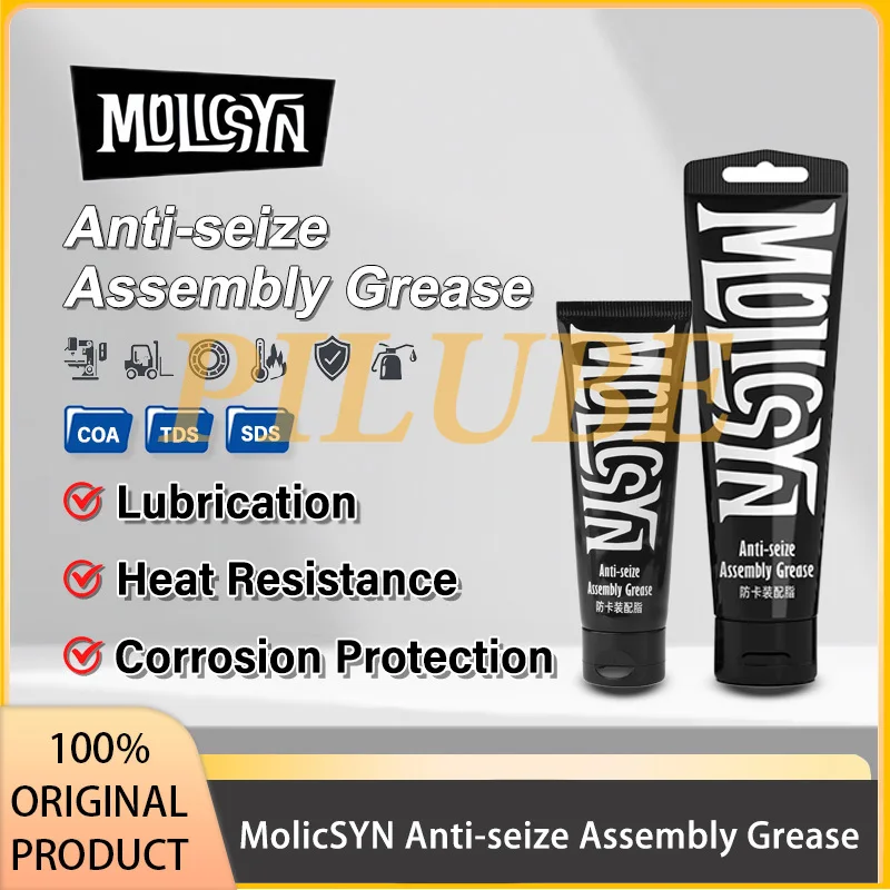 MolicSYN Anti Seize Assembly Grease Extreme Pressure Lubricant for Metal Contact Prevents Seizing Corrosion Wear Original Prodct