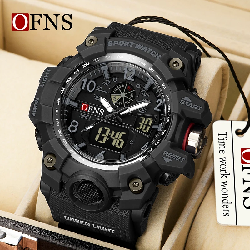 OFNS Top Brand Sports Men\'s Watches Military Digital Quartz Watch Man Waterproof Date Wristwatch Men Clock relogios masculino