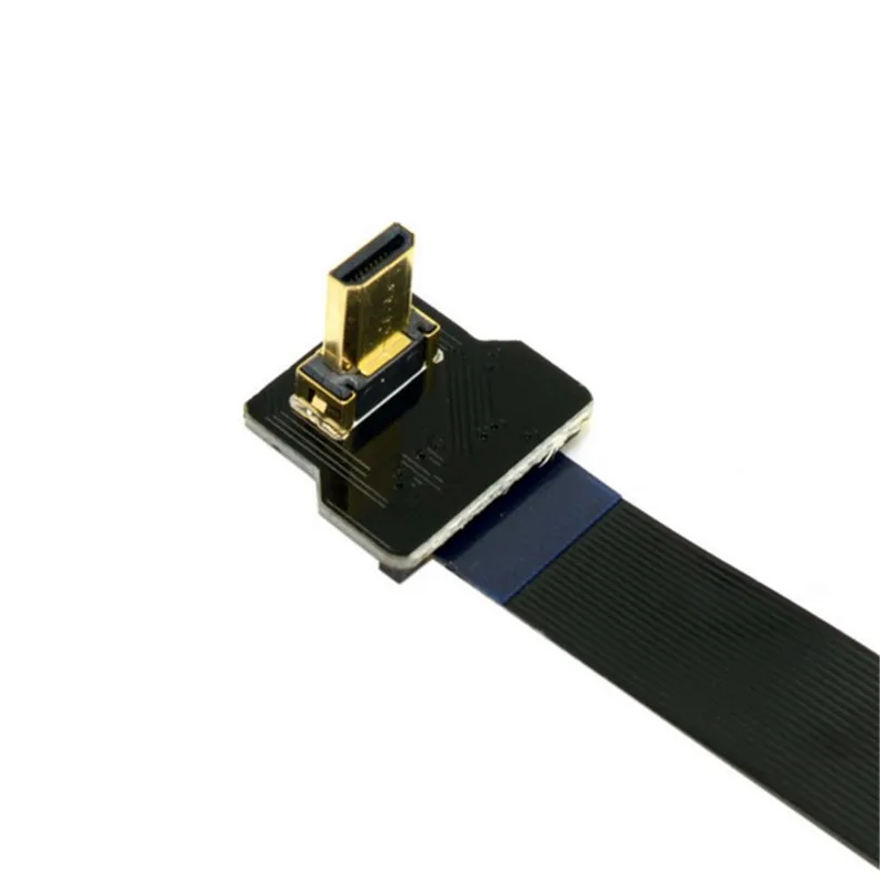 FPV Micro HDMI-compatible 90 Degree Connector FPC Flexible Flat Mini HDMI Ribbon Cable FFC 20pin For Drone Gopro DSLR Gimbal Kit